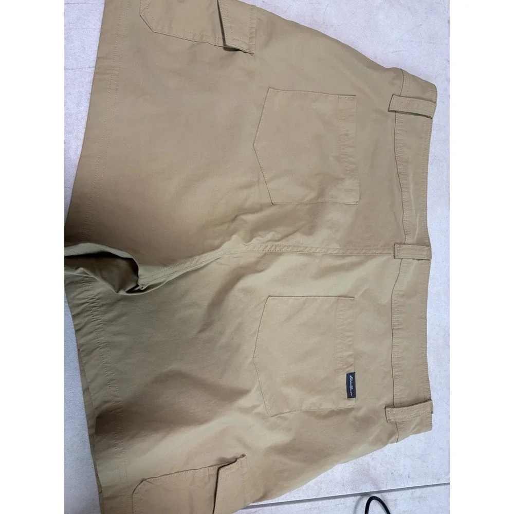 Eddie Bauer Womens Cargo Pocket Style Shorts Size 16 Khaki And‎ Blue Gorpcore